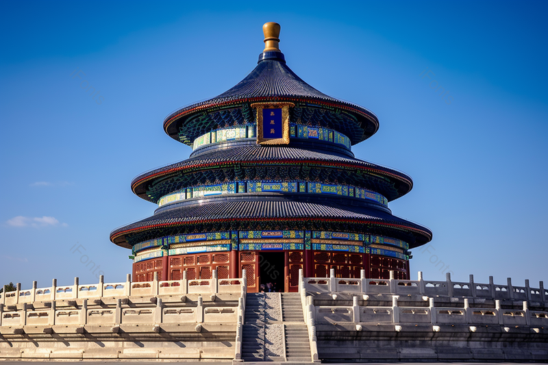北京地标古建筑天坛正面风景摄影图,高清,摄影图,摄影图片,图片大全,摄影图免费下载